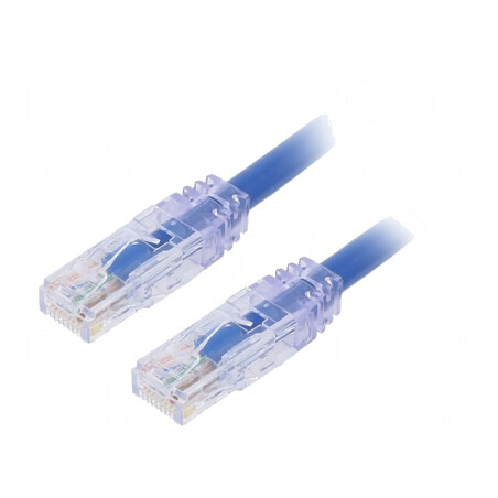 Patch cord TX6A 10Gig UTP Cat6a PVC 3m Albastru | Electronic-mag.ro | Componente Electronice