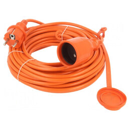 Prelungitor Alimentare 15m Portocaliu 10A | Electronic-mag.ro | Componente Electronice