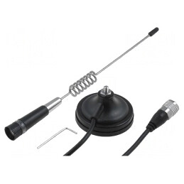 Antenă CB Farun Ontario 3dBi 50W cu Magnet și Cablu 4m | Electronic-mag.ro | Componente Electronice