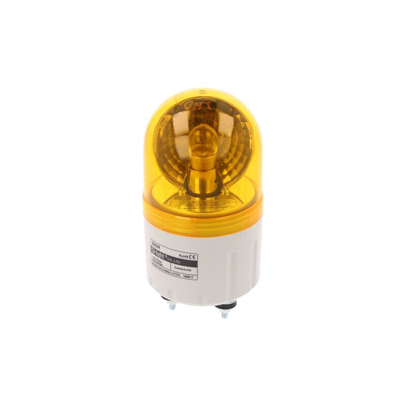 Semnalizator Rotativ Lumină Ambră 24VDC IP44 | Electronic-mag.ro | Componente Electronice