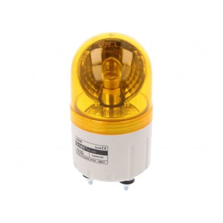 Semnalizator Rotativ Lumină Ambră 24VDC IP44 | Electronic-mag.ro | Componente Electronice