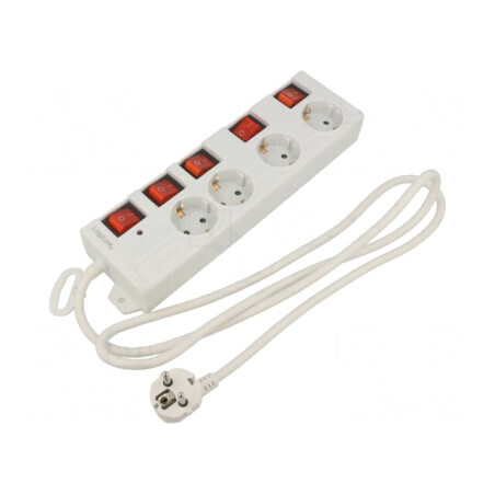 Prelungitor 4 Prize Alb 16A 250V | Electronic-mag.ro | Componente Electronice