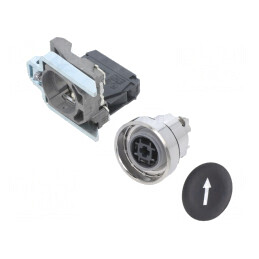 Comutator Apăsare 22mm Negru NO Plat Ø22mm | Electronic-mag.ro | Componente Electronice