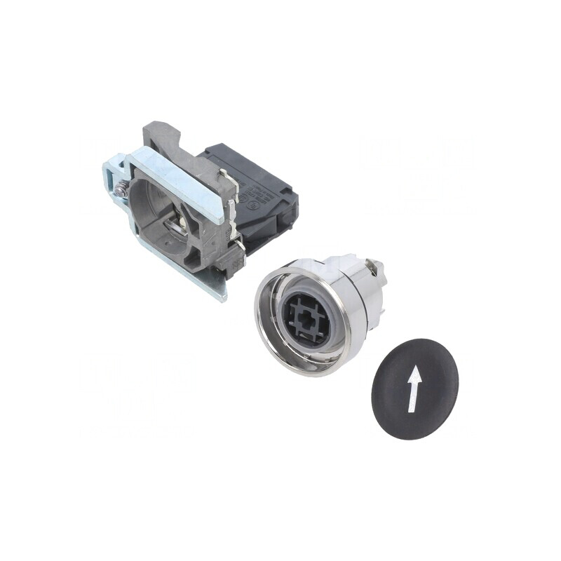 Comutator Apăsare 22mm Negru NO Plat Ø22mm | Electronic-mag.ro | Componente Electronice
