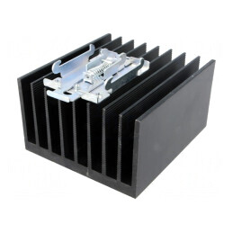 Radiator extrudat cu aripioare negru 110x100x60mm | Electronic-mag.ro | Componente Electronice