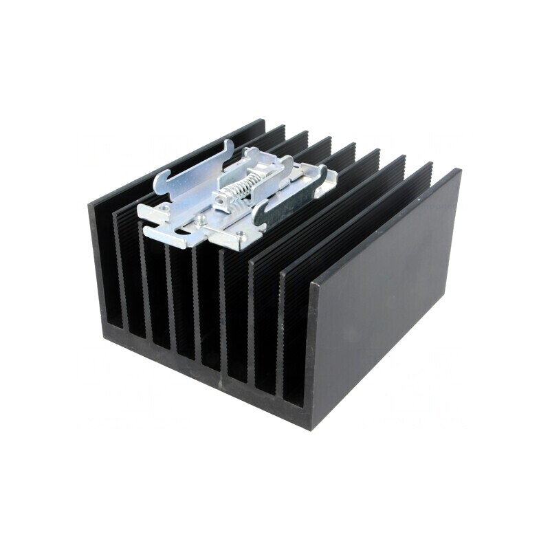 Radiator extrudat cu aripioare negru 110x100x60mm | Electronic-mag.ro | Componente Electronice
