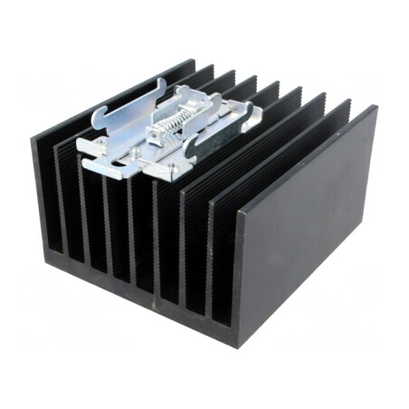 Radiator extrudat cu aripioare negru 110x100x60mm | Electronic-mag.ro | Componente Electronice