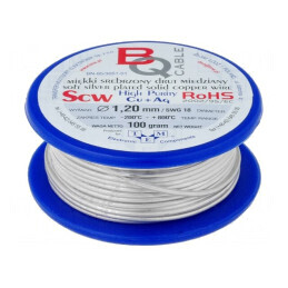 Sârmă de cupru argintată 1,2mm 100g | Electronic-mag.ro | Componente Electronice