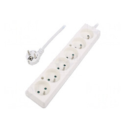 Prelungitor Schuko 6 Prize Alb 10m 16A | Electronic-mag.ro | Componente Electronice