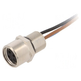 Conector M8 Mamă 3 PIN pentru Montare Pe Panou | Electronic-mag.ro | Componente Electronice