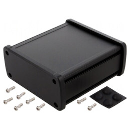 Carcasă Universală din Aluminiu Negru 115x119x52mm | Electronic-mag.ro | Componente Electronice