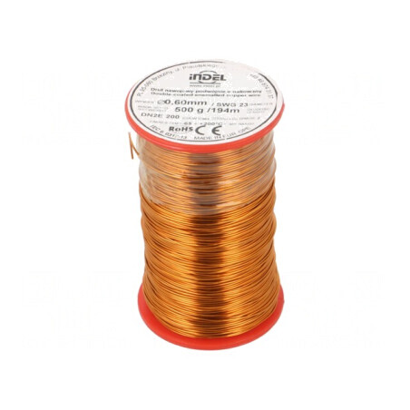 Sârmă emailată dublu 0,6mm 0,5kg Cu 65-200°C | Electronic-mag.ro | Componente Electronice