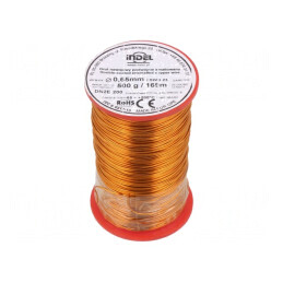 Sârmă bobină emailată 0,65mm 0,5kg Cu | Electronic-mag.ro | Componente Electronice