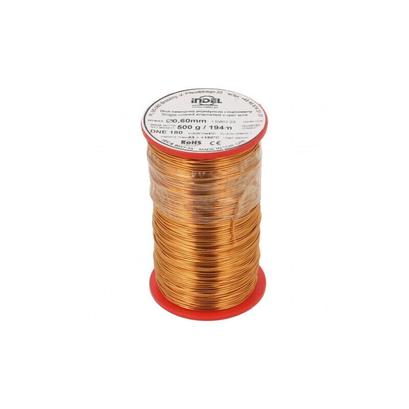 Sârmă emailată 0,6mm 0,5kg Cu DNE | Electronic-mag.ro | Componente Electronice