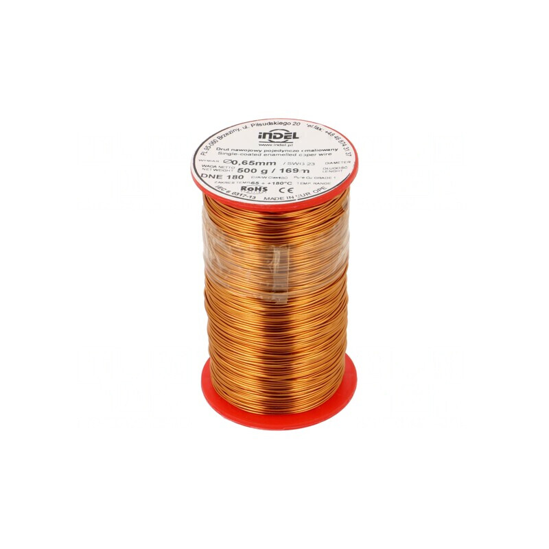 Sârmă Emailată 0,65mm 0,5kg Cu 65-180°C | Electronic-mag.ro | Componente Electronice