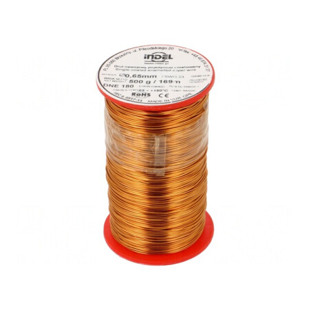 Sârmă Emailată 0,65mm 0,5kg Cu 65-180°C | Electronic-mag.ro | Componente Electronice