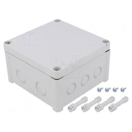 Carcasă cutie de conexiuni 130x130x75mm pentru perete | Electronic-mag.ro | Componente Electronice