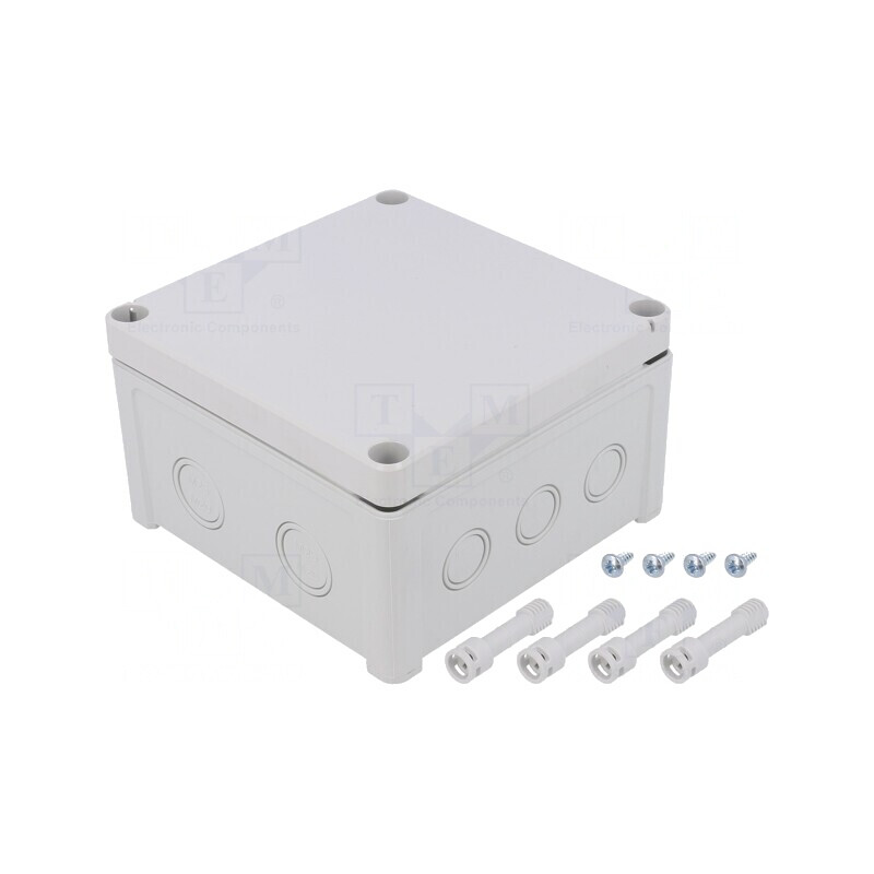 Carcasă cutie de conexiuni 130x130x75mm pentru perete | Electronic-mag.ro | Componente Electronice