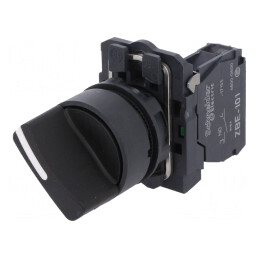 Comutator rotativ 22mm 2 NO negru 3A 240VAC | Electronic-mag.ro | Componente Electronice