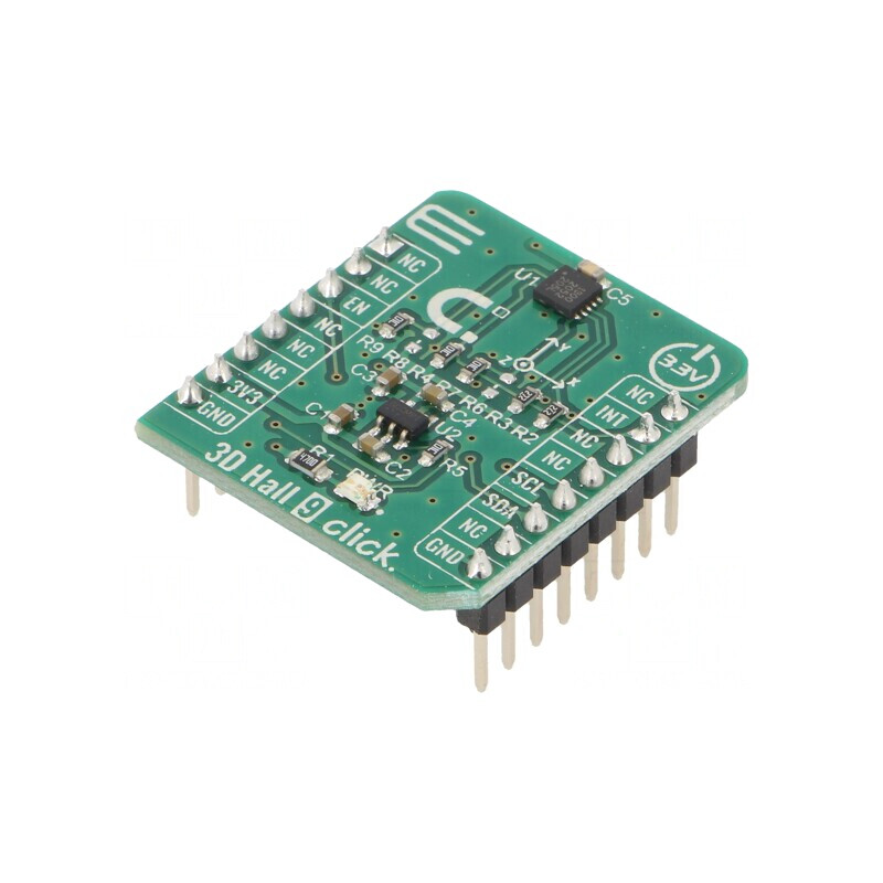 Senzor Magnetic I2C 3D HALL 9 Click 3.3V | Electronic-mag.ro | Componente Electronice