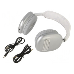 Wireless Headphones with Microphone USB-C White/Black 10m | Electronic-mag.ro | Componente Electronice