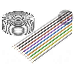 Cablu litat PVC 0,14mm2 60V 10m 10 buc.