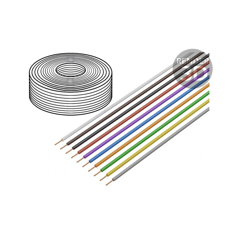 Cablu litat PVC 0,14mm2 60V 10m 10 buc. | Electronic-mag.ro | Componente Electronice