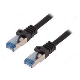 Patch Cord S/FTP Cat6a Negru 20m LSZH | Electronic-mag.ro | Componente Electronice