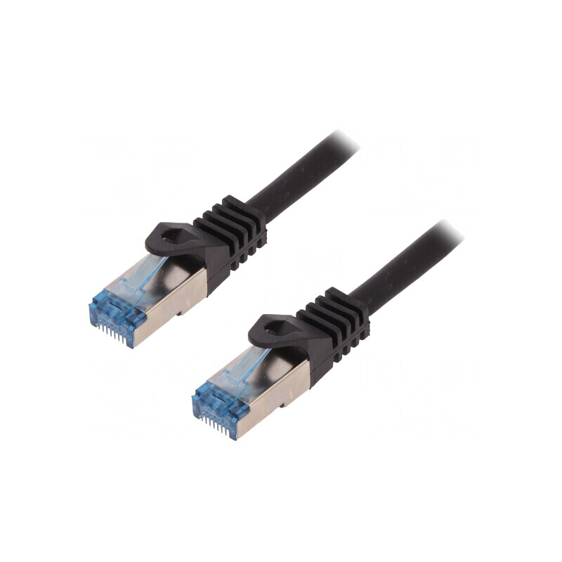 Patch Cord S/FTP Cat6a Negru 20m LSZH | Electronic-mag.ro | Componente Electronice