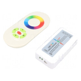 Controler LED | control iluminare RGB | Ch: 3 | 12A | albă | -20÷40°C | CTR-RGB-4A-02