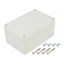 Carcasă universală 80x120x55mm gri deschis EUROMAS | Electronic-mag.ro | Componente Electronice