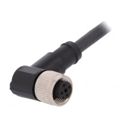 Cablu de Conectare M12 4 PIN în Unghi 2m 250VAC 4A PUR | Electronic-mag.ro | Componente Electronice