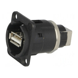 Adaptor USB A la USB B, Negru, USB 2.0 | Electronic-mag.ro | Componente Electronice