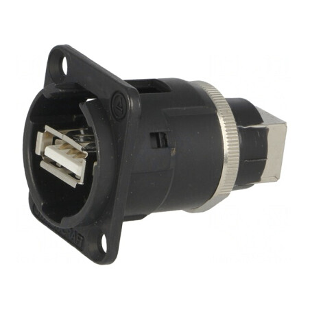Adaptor USB A la USB B, Negru, USB 2.0 | Electronic-mag.ro | Componente Electronice