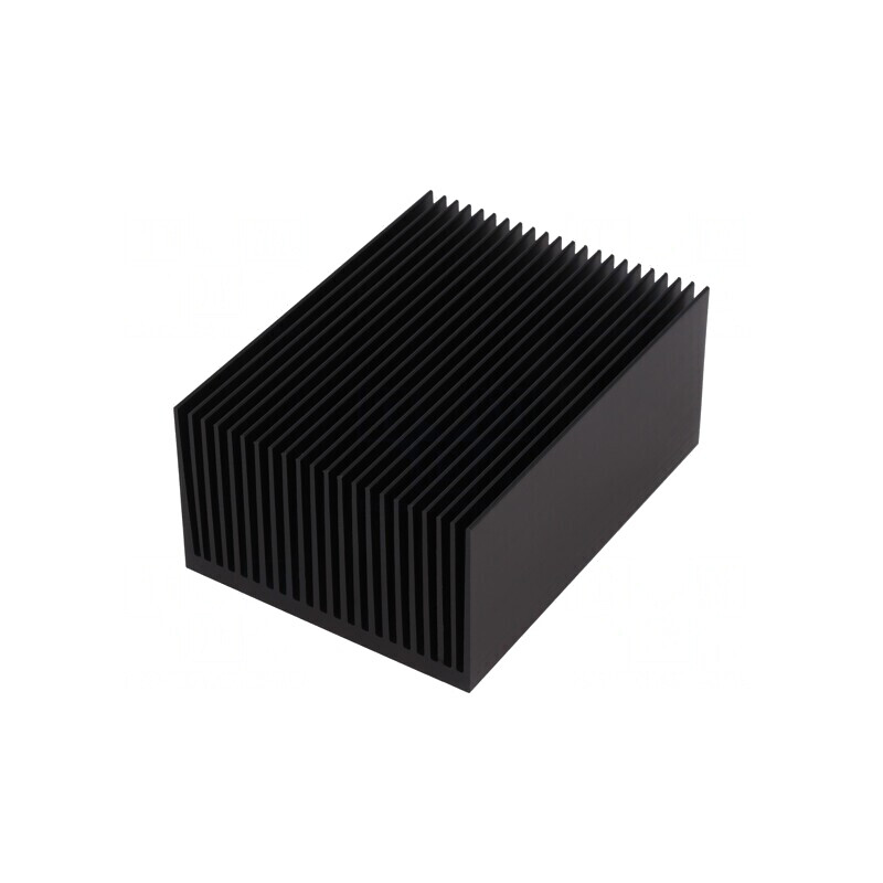 Radiator extrudat cu aripioare negru 100x75x45mm | Electronic-mag.ro | Componente Electronice