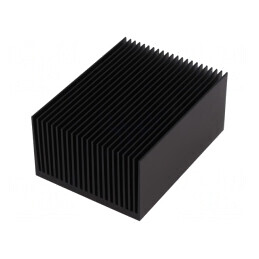Radiator extrudat cu aripioare negru 100x75x45mm | Electronic-mag.ro | Componente Electronice