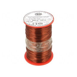 Sârmă emailată 0,7mm 0,5kg Cu DNE | Electronic-mag.ro | Componente Electronice