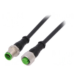 Cablu de conectare M12 5 pini 0,3m 30VAC 4A PUR | Electronic-mag.ro | Componente Electronice