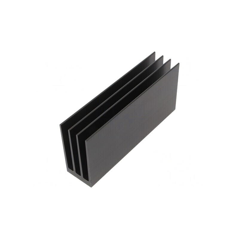 Radiator extrudat cu aripioare negru 150x35x70mm | Electronic-mag.ro | Componente Electronice