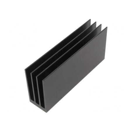 Radiator extrudat cu aripioare negru 150x35x70mm | Electronic-mag.ro | Componente Electronice