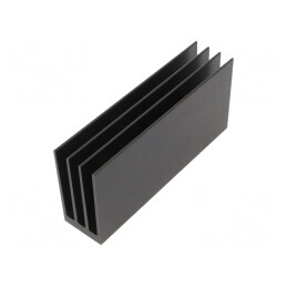 Radiator extrudat cu aripioare negru 150x35x70mm | Electronic-mag.ro | Componente Electronice