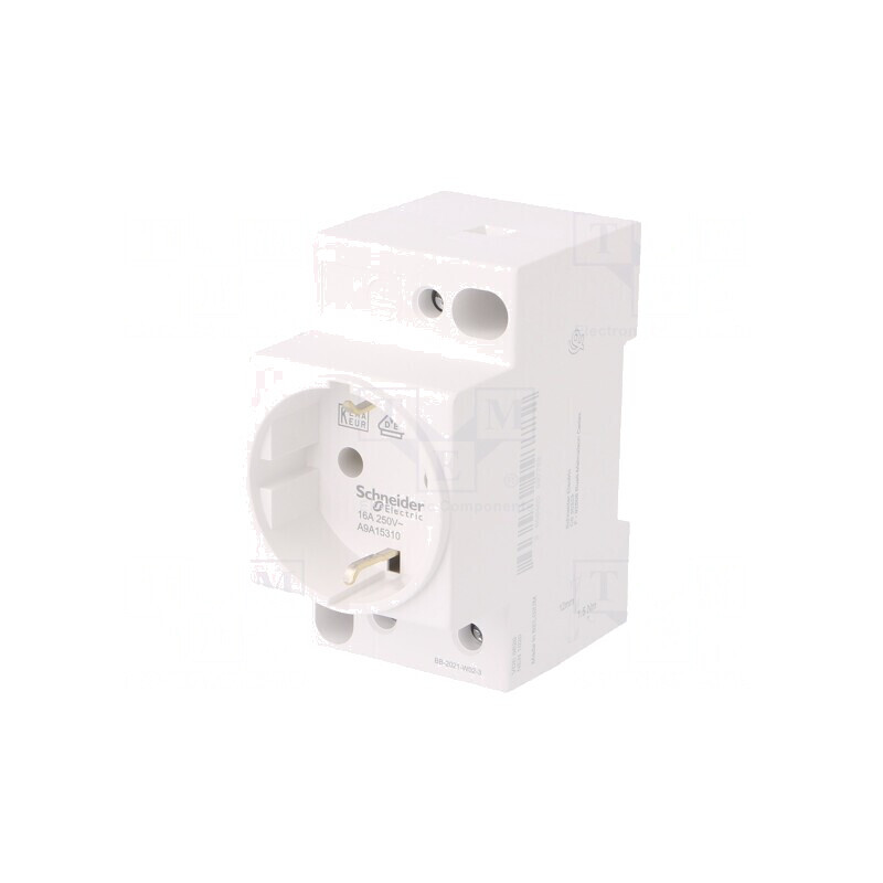 Priză Schuko 250V 16A pentru şină DIN ACTI9 | Electronic-mag.ro | Componente Electronice