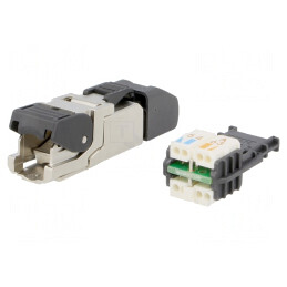 Mufă RJ45 Cat 6a Ecranat 8p8c 5-9mm