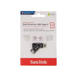 Pendrive | USB 3.1 | 128GB | R: 150MB/s | USB A,USB C | DUAL DRIVE GO | SDDDC3-128G-G46