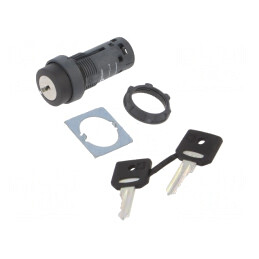 Comutator Rotativ cu Cheie 22mm 2 NO Negru XB7NG21 | Electronic-mag.ro | Componente Electronice