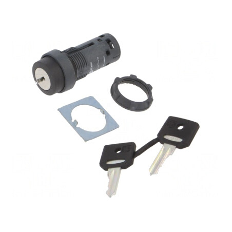 Comutator Rotativ cu Cheie 22mm 2 NO Negru XB7NG21 | Electronic-mag.ro | Componente Electronice