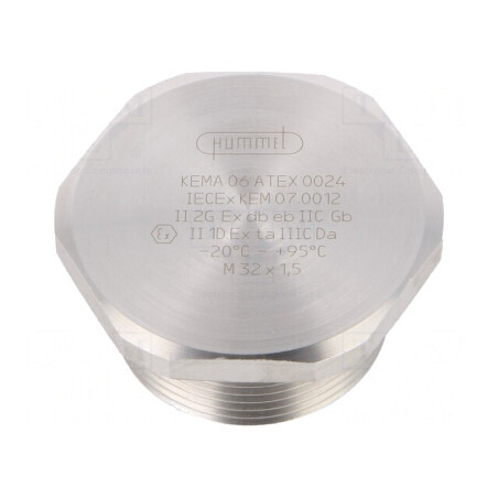 Capac de protecție IP68 din oțel inoxidabil M32 1.5 | Electronic-mag.ro | Componente Electronice