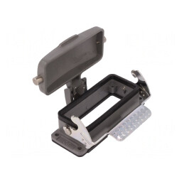 Carcasă pentru conectori HDC 16B cu clichet drept | Electronic-mag.ro | Componente Electronice