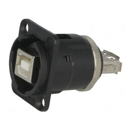Adaptor USB A la USB B, EH USB 2.0, negru | Electronic-mag.ro | Componente Electronice