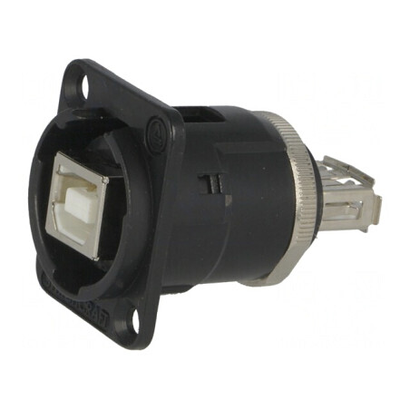 Adaptor USB A la USB B, EH USB 2.0, negru | Electronic-mag.ro | Componente Electronice